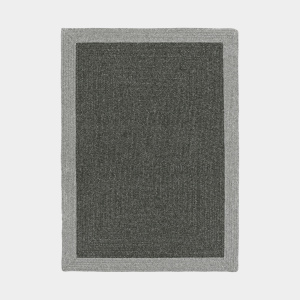 Tapis imitation fibres naturelles intérieur et extérieur Provence anthracite