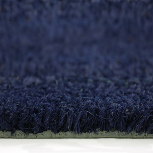 Paillasson - Tapis brosse Coco - Bleu - Ep. 17mm - gros plan tranche