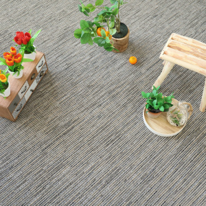 Tapis sur mesure tissé plat Bornéo silver - vue de loin