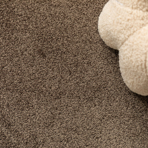 Tapis organique Re-cycle chocolat en polyester recyclé, surface douce et chaleureuse