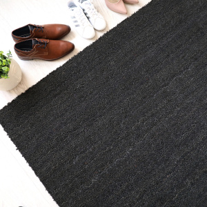 Tapis sur mesure Paillasson Brosse Coco 17mm - Anthracite - Vue de haut