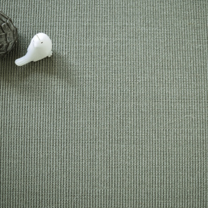 Tapis sisal Yucatan gris acier ganse coton anthracite - Vue de haut