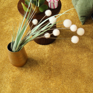 Moquette Velours - Feelings Balsan - Jaune Carat 350 - vue de loin