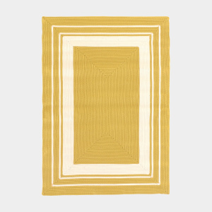 Tapis imitation fibres naturelles intérieur et extérieur Provence jaune safran