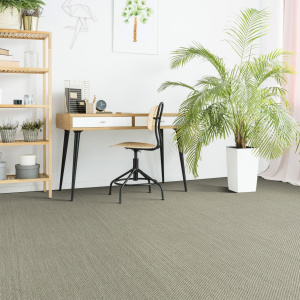 Moquette sisal Kidara grosses boucles nuage espace de vie lumineux et végétal