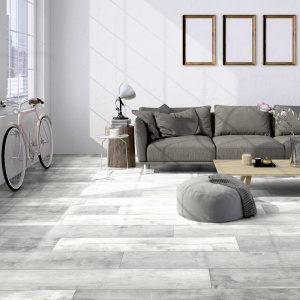 Parquet flottant Stratifié - Compatible cuisine salle de bain - Chêne Barbados - salon