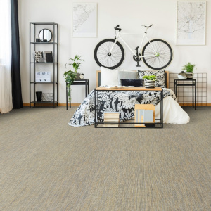 Moquette tissé plat Timor gris grège - chambre