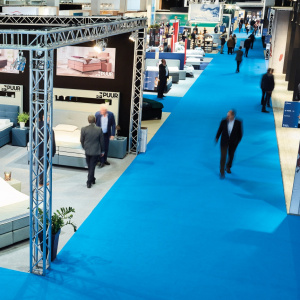 Moquette Orotex Revexpo Bleu Clair - pour allée de salon et espace professionnel