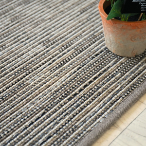 Tapis extérieur et intérieur tissé plat Bornéo silver finition lin - zoom