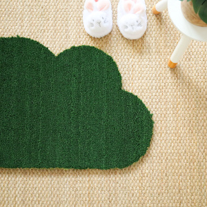 Paillasson Coco Nuage vert - vue du dessus