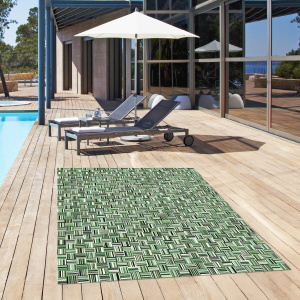 Tapis de jardin Broc Arty tissage vert - terrasse