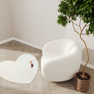 Tapis cœur blanc crème édition limité - salon