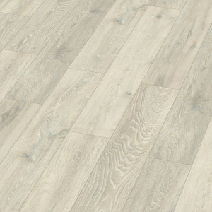 Parquet flottant Stratifié compatible cuisine salle de bain - Chêne gris lune - vue de près