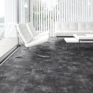 Dalles vinyles Gerflor Parker Station Creation 55 à coller dans un salon lumineux et moderne