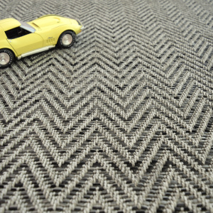 Tapis sur mesure Tissé plat Java Chevron silver - zoom