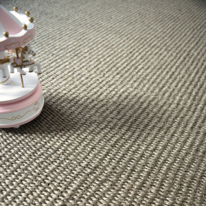 Tapis Sisal Quintana grège ganse coton grège - gros plan