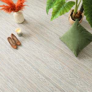 Tapis sur mesure tissé plat Aztan peral multicolor - vue de loin