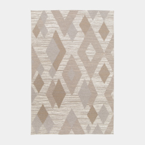 Tapis tissé en polyester recyclé et jute - Jaï - Marron