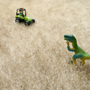 Tapis sur mesure Éclat shaggy beige