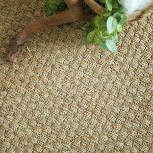 Revêtement sol jonc de mer Chennai motif natté 4x4 fibres naturelles
