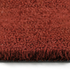 Tapis Brosse Coco - Spécial PMR-ERP - Rouge en 17 mm gros plan sur la tranche