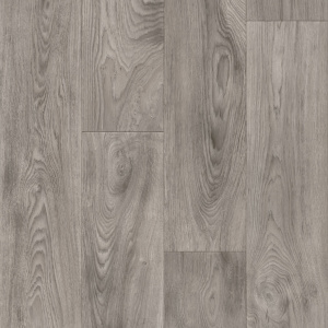 Sol vinyle Batimax Burned Wood T94 imitation parquet bois gris, avec veinures naturelles et lames aux nuances contrastées