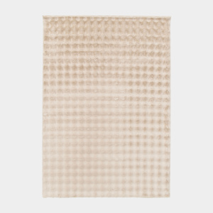 Tapis Bubly Latté beige clair au toucher doux avec effet 3D