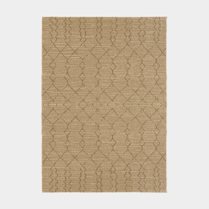 Tapis Salon Terrasse Scandinave marron cuivré, design nordique moderne