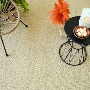 Tapis sur mesure en sisal Tulum écru, ambiance douce et végétale