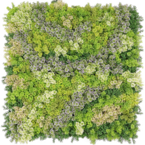 Mur végétal artificiel Sous-bois avec feuillage réaliste multicolore