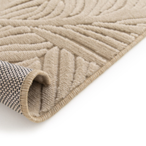 Tapis intérieur et extérieur en relief - Lauria - Beige - envers