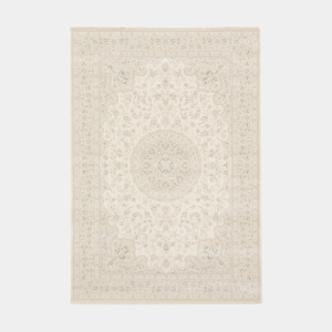 Tapis à motif floral oriental Médina écru