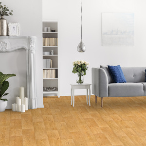Sol Vinyle First - Effet parquet chêne traditionnel - Salon