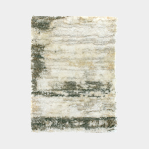 Tapis shaggy à poils longs ultra doux Fluffy crème, marron et caramel