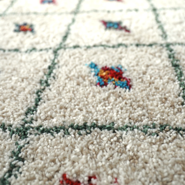 Tapis motif Berbère - Patan coloré - gros plan