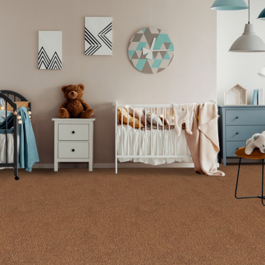 Moquette en polyester recyclé Re-cycle rouille terracotta - chambre