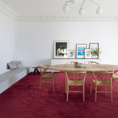 Tapis Lumicolor rouge bordeaux, idéal pour une décoration durable à prix abordable