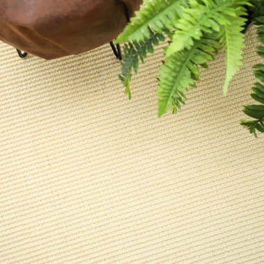 Sisal grosses boucles Cuba blanchi - vue de haut