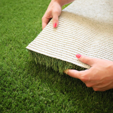 Structure mono-matériau sans latex du gazon synthétique Lodge 100 % recyclable