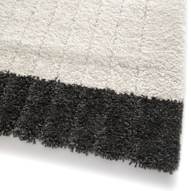 Tapis de salon en relief - Modern Circle - Crème - coin