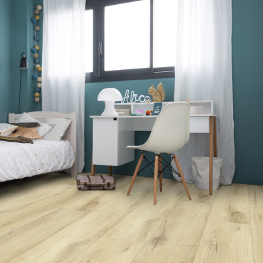 Lame vinyle Gerflor - Creation 40 rigid acoustic à clipser - Cedar Pure - chambre