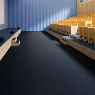 Moquette professionnelle - Trafic 33 Contract - Bleu nuit - Salle de cinéma