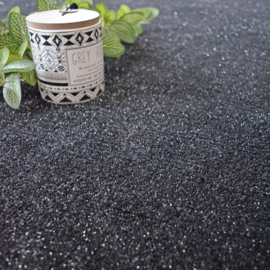 Tapis sur mesure Pailleté Flash noir - vue de près