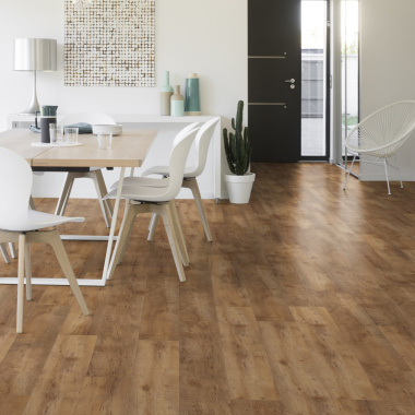 Lame vinyle Gerflor - Creation 40 rigid acoustic à clipser - Rustic Oak - salle à manger