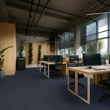 Moquette professionnelle - Trafic 33 Contract - Bleu nuit - Bureaux