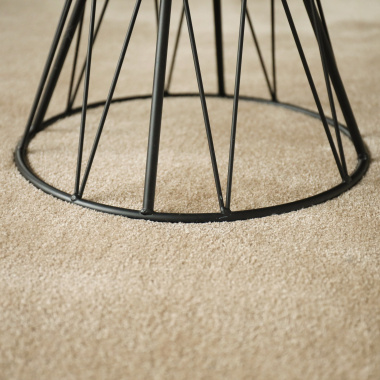 Tapis sur mesure doux Hypnose beige nude - gros plan