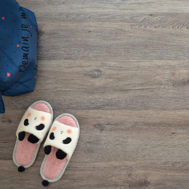 Lame sol vinyle rigide Performance - Clic 5G - Parquet Chêne Gris Brossé - vue de haut