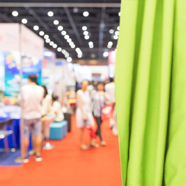 Coton gratté ignifugé couleur citronnelle - événement salon