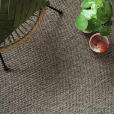 Tissé plat Mahé foncé - vue de haut