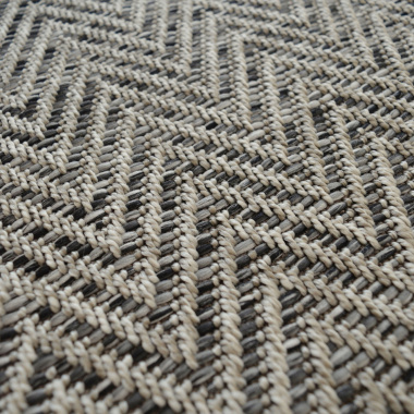 Moquette Tissé plat - Java Chevron Silver - gros plan